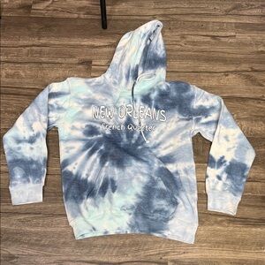 Blue Tie-Dye Hoodie